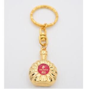 REMY MARTIN XO Keychain Special Cognac Mini Bottle Gold Key Holder Heavy BinA16